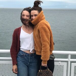 Teddy Sherpa cropped bomber